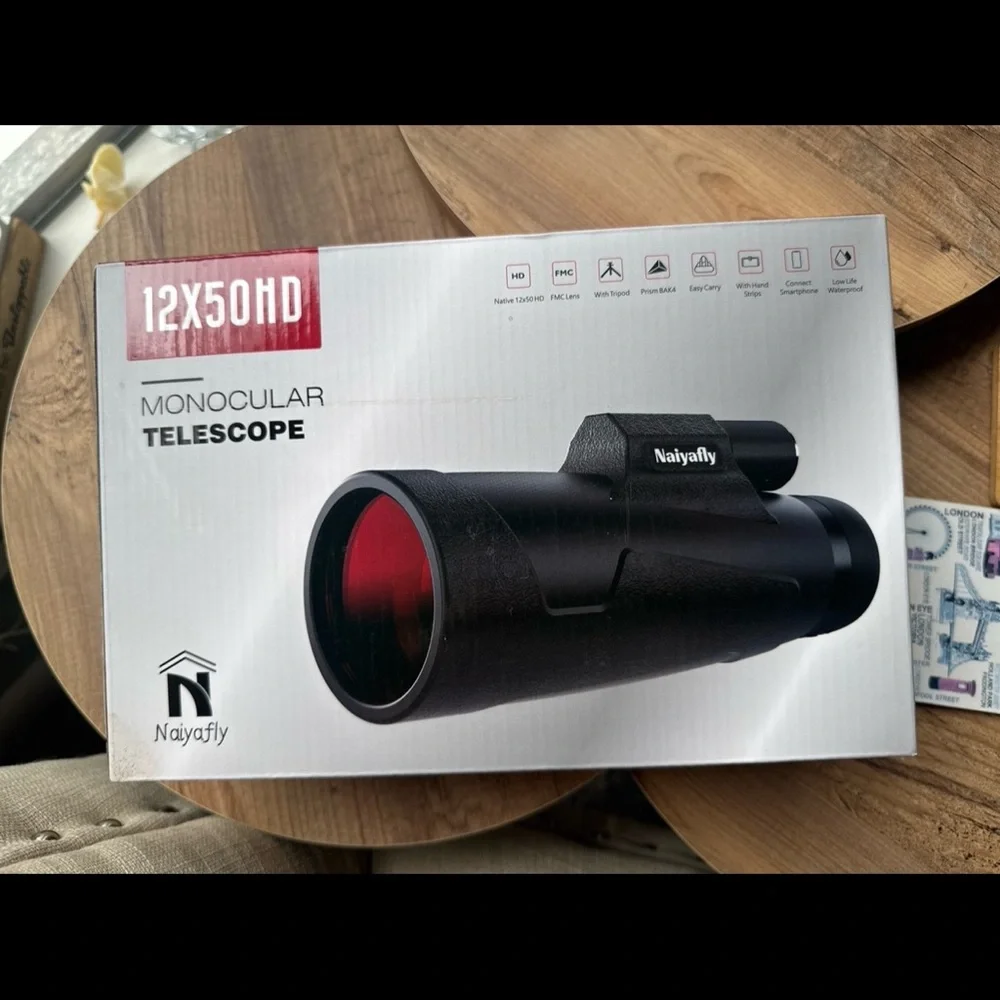 Monocular waterproof telescope 12x 50 hd with tripod